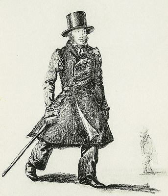 П.Ф. Челищев. А.С. Пушкин. 1830 год. Рисунок карандашом