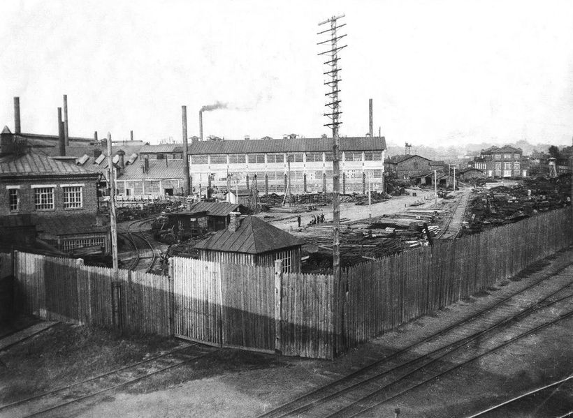 Вид на территорию завода Гужона. 1927 год